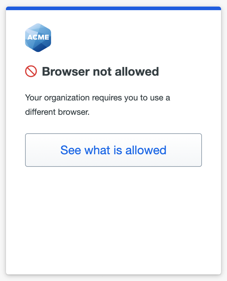 Blocked Browsers