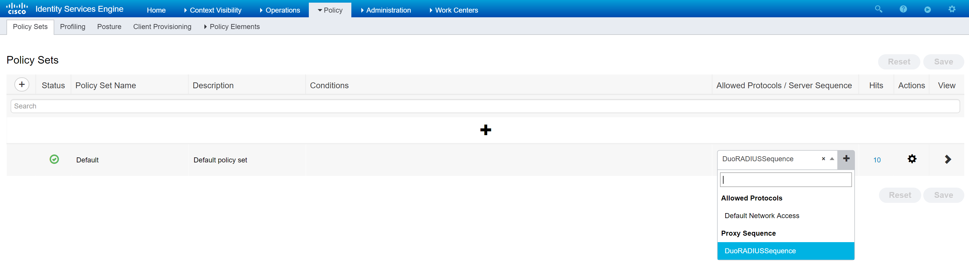 ISE Authentication Policy