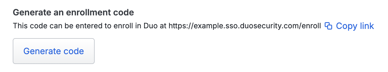 Generate Enrollment code