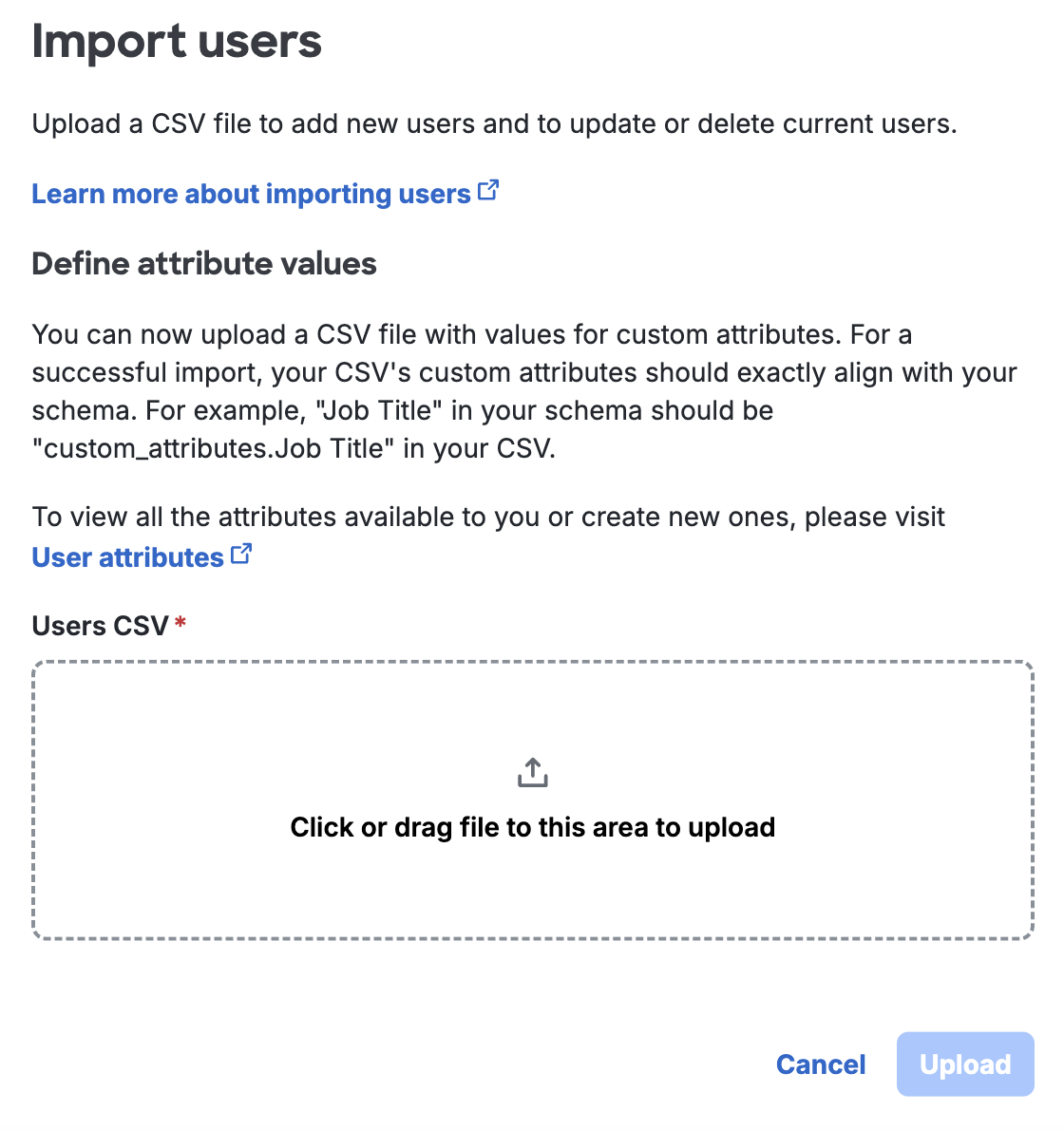 Import users