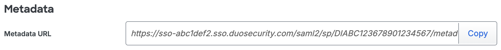 Duo Jenkins Metadata URL