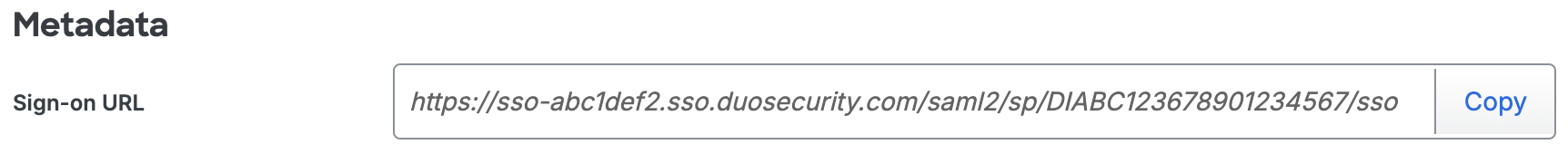 Duo LaunchDarkly Metadata URL