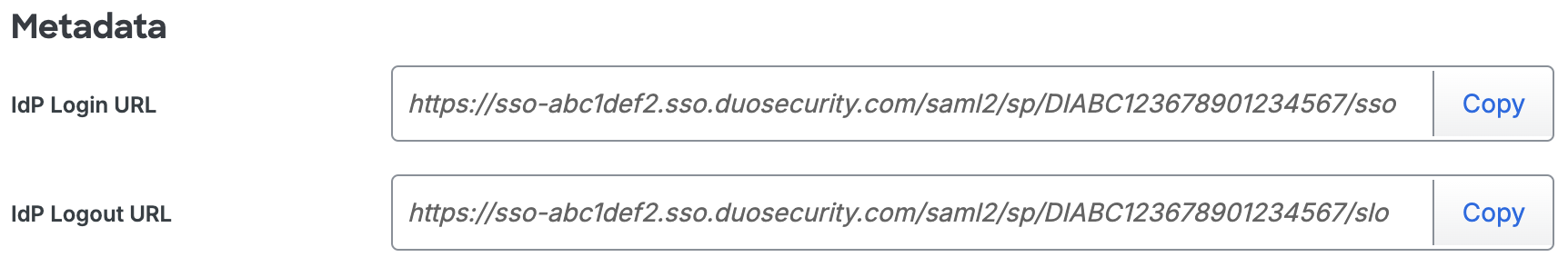 Duo LiquidFiles Metadata URLs