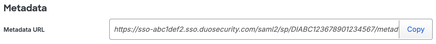 Duo Rydoo Metadata URL